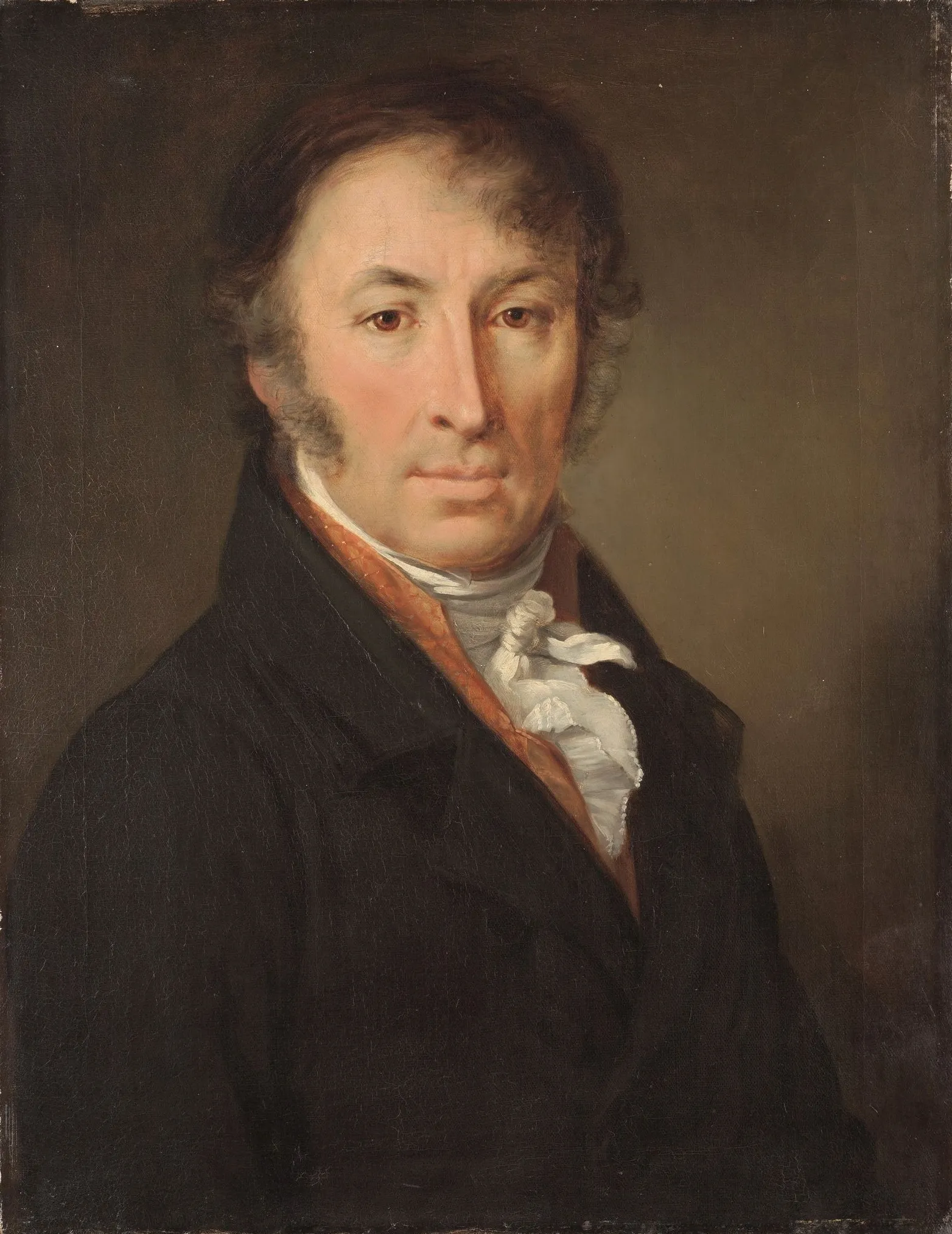 Karamzin (portrait by Vasily Tropinin, 1818, Tretyakov Gallery): the syntax of modern Russian was built with an eye on French.