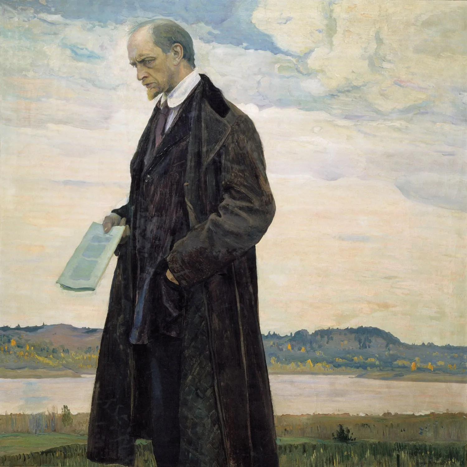 « Le Penseur » : portrait d’Iline par Nesterov, 1921–1922 (Musée russe).